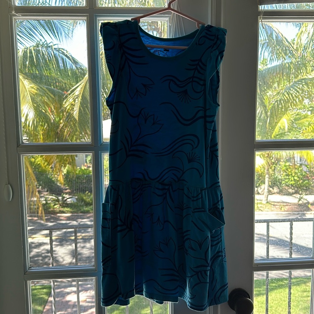 Blue tea collection dress with pockets size 8